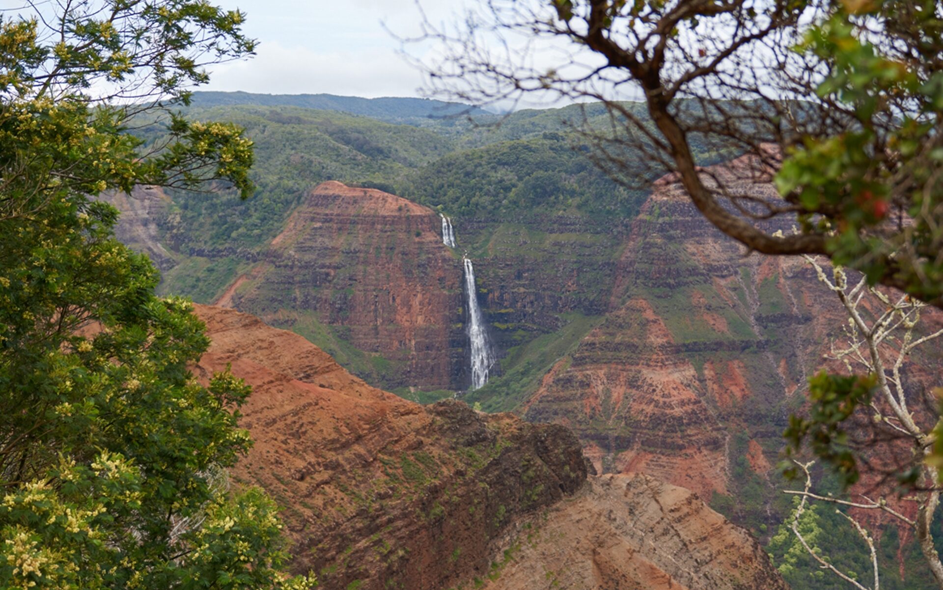Waimea Canyon waterfall Kauai Courtesy Hawaii Tourism Authority edited