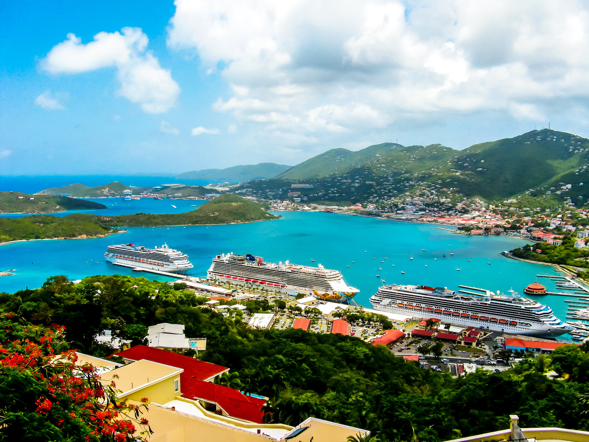 u.s virgin islands with cruise ships moored in the bay u.s territories image purchased from istock 848199226 result